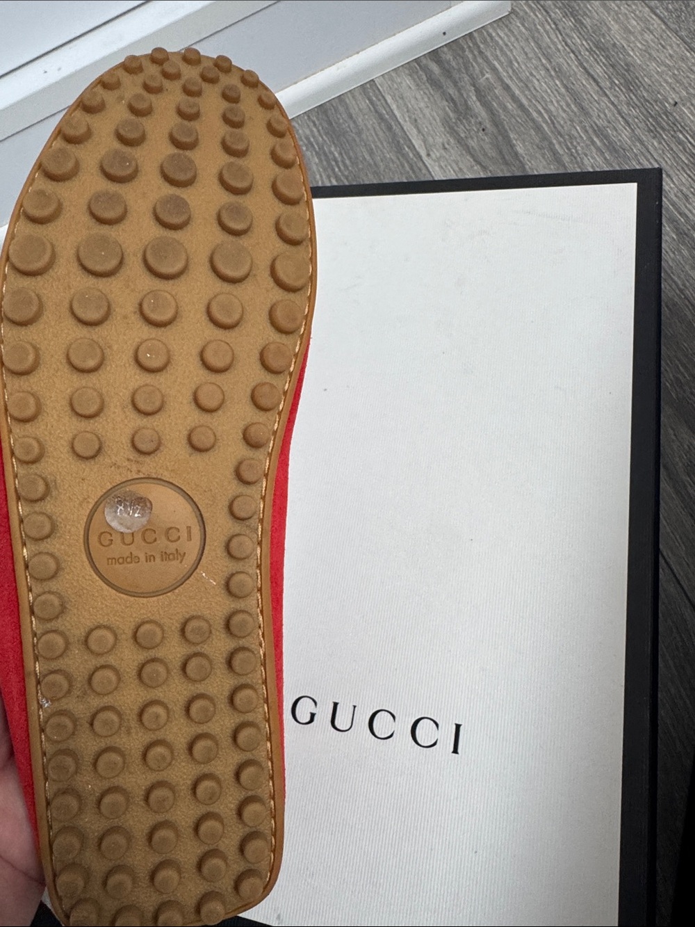 Gucci Red Mens loafers Shoe Box Label - Picture 5 of 5